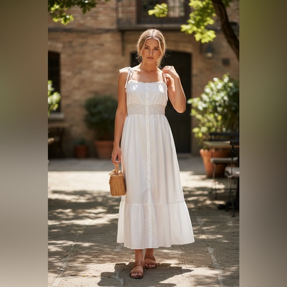 aerie Dresses & Skirts - Aerie White Elastic Waist Skirt